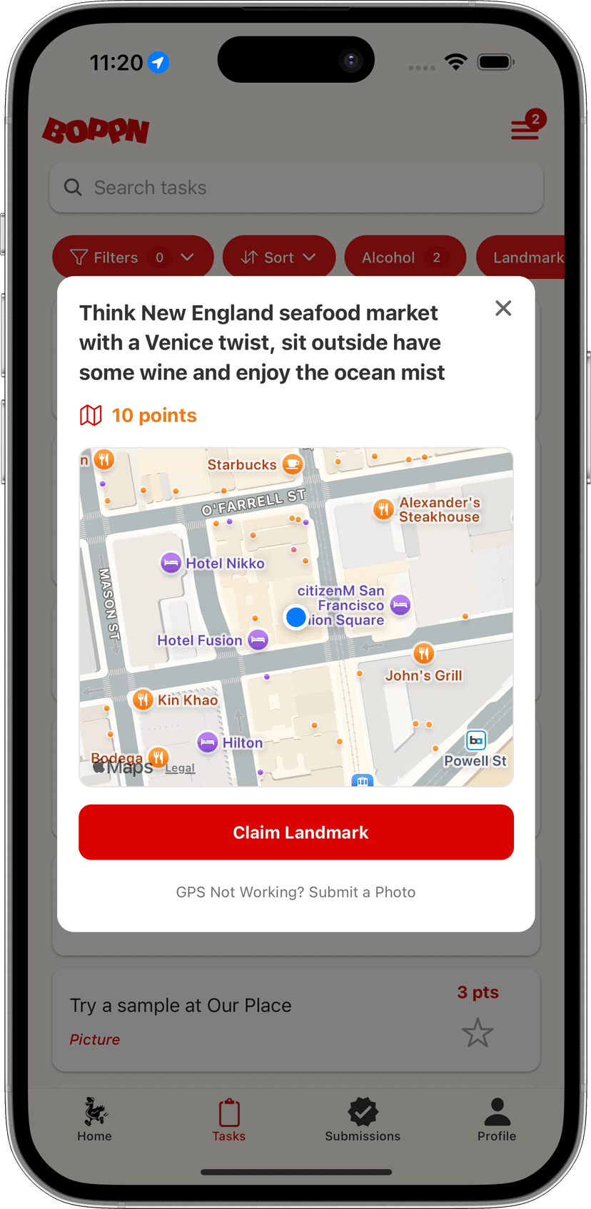 Boppn App Interface